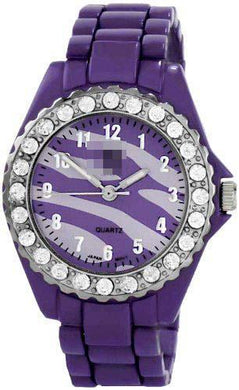 Wholesale Brass Watch Wristband 14639_ZEBRAPURPLE