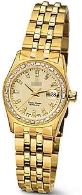 Custom Yellow Gold Women 728G-DB-306 Watch