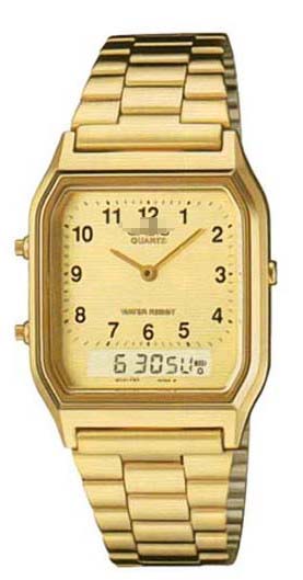 Custom Gold Men AQ-230GA-9B Watch