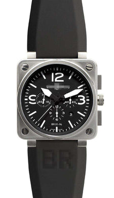 Wholesale Stainless Steel Men BR01-94-Steel-Black Watch