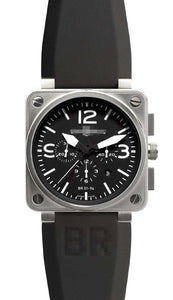 Wholesale Stainless Steel Men BR01-94-Steel-Black Watch