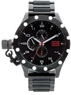 Custom Stainless Steel Men K1083-BLK Watch