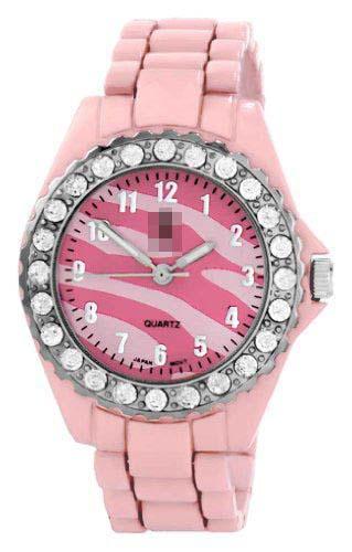 Wholesale Brass Watch Wristband 14639_ZEBRAPINK