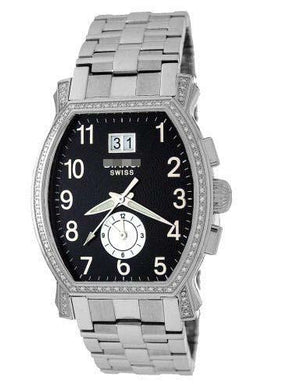 Wholesale Stainless Steel Watch Bracelets 1860DIA_BLK