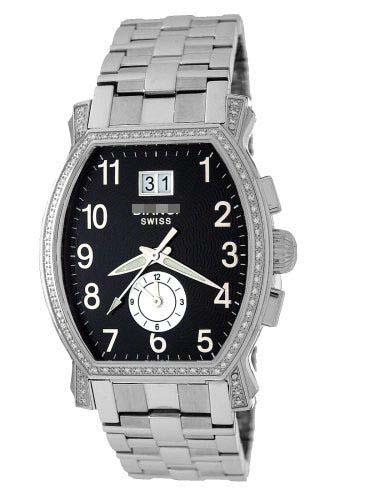 Wholesale Stainless Steel Watch Bracelets 1860DIA_BLK