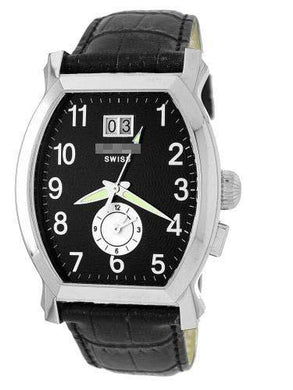 Custom Black Watch Dial 1860LEA_BLK_BLK