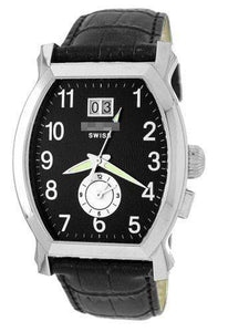 Custom Black Watch Dial 1860LEA_BLK_BLK