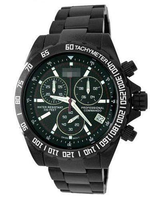 Custom Stainless Steel Watch Bracelets 1881GUN_BLK