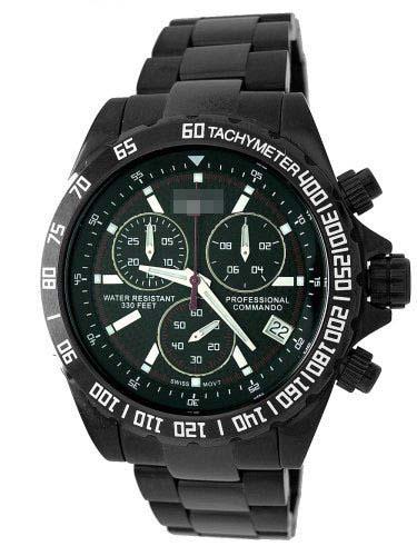 Custom Stainless Steel Watch Bracelets 1881GUN_BLK