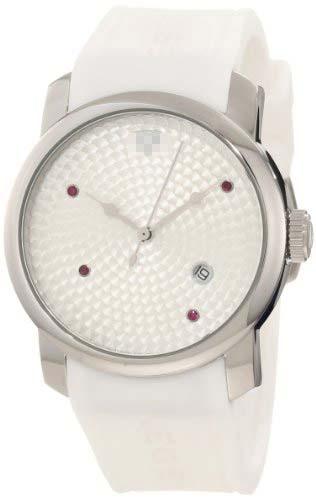 Customised Silver Watch Face 20028-02S-WHT-RDS