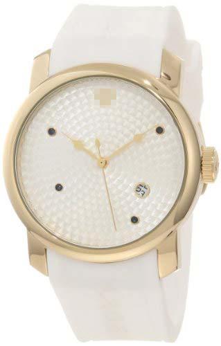 Customised Silver Watch Dial 20028-YG-02S-WHT-BL