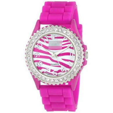 Wholesale Silicone Watch Bands 2219_ZEBRAPINK