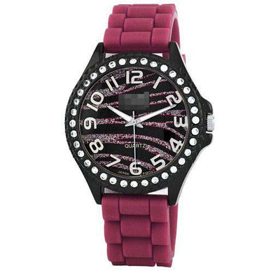 Customised Silicone Watch Bands 2220_ZEBRAPINK