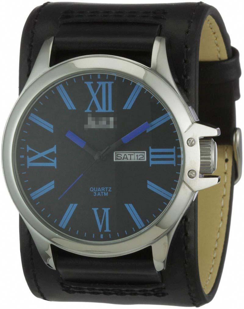 Customized Leather Watch Straps 48-S2872-BK-BL