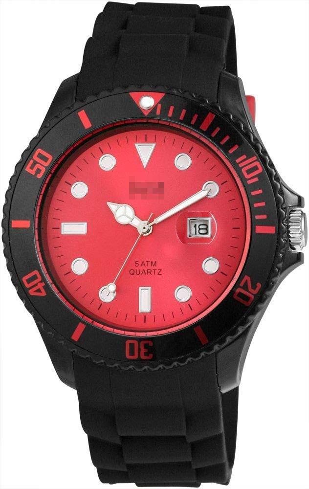 Customised Silicone Watch Bands 48-S5458BK-RD