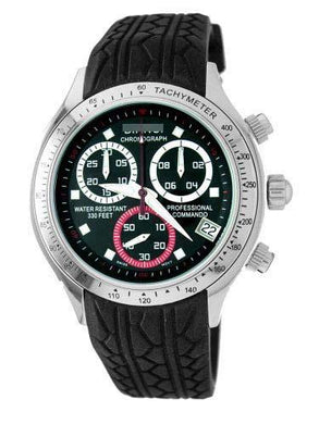 Custom Rubber Watch Bands 7026RB_BLK