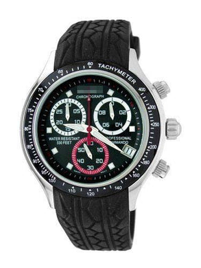 Wholesale Rubber Watch Bands 7026RBGUN_BLK