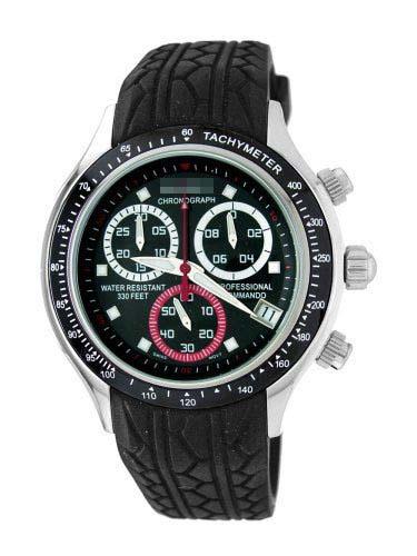 Wholesale Rubber Watch Bands 7026RBGUN_BLK