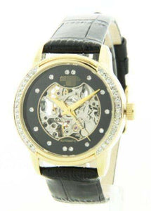 Custom Leather Watch Bands 75-3722BKGPBK