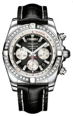 Customized Black Watch Dial AB011053/B967-CROCD