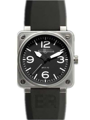 Wholesale Rubber Watch Bands BR01-92-BLK-ST_SWA