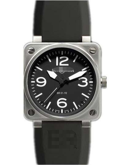 Wholesale Rubber Watch Bands BR01-92-BLK-ST_SWA