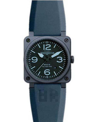 Custom Made Watch Face BR03-92-BLUE-CERAMIC