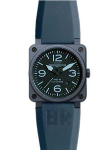 Custom Made Watch Face BR03-92-BLUE-CERAMIC