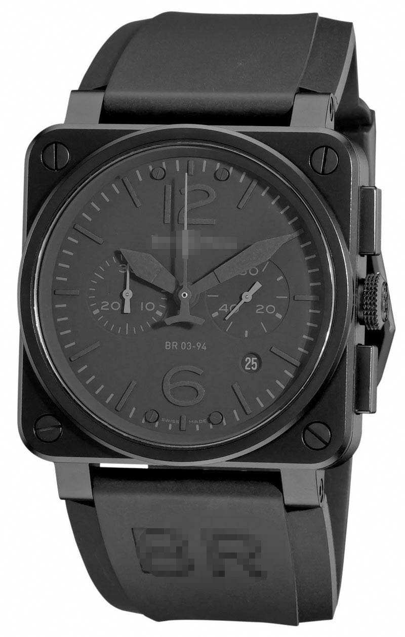 Customized Black Watch Face BR03-94-Phantom