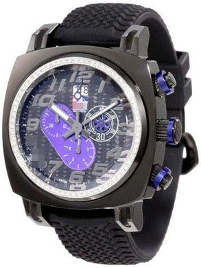 Customize Rubber Watch Bands D221/1-BLK-BLUE
