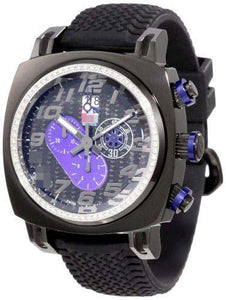 Customize Rubber Watch Bands D221/1-BLK-BLUE