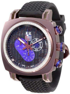 Custom Rubber Watch Bands D221/1-BRN-BLUE