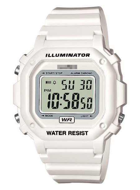 Customised White Watch Dial F-108WHC-7B