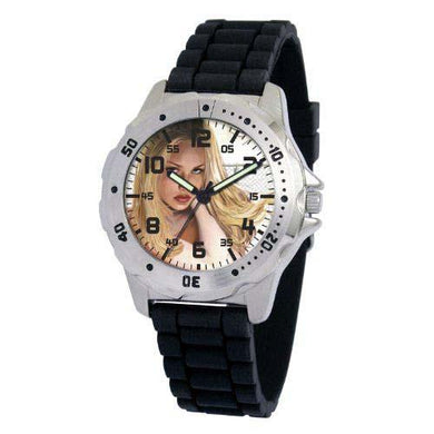 Customised Rubber Watch Bands MA0710-D159-BLACKRUBBER