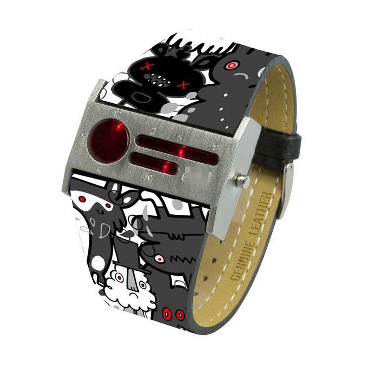 Custom Silver Watch Dial Red-Eye