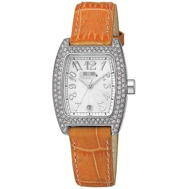 Customized Leather Watch Bands S922ZI-SLV-ORG