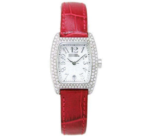 Wholesale Leather Watch Bands S922ZI-SLV-RED