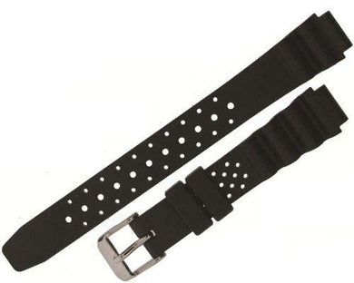 Customised Rubber Watch Bands ZC-14RUH-BLACK