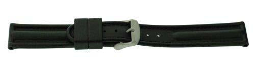 Custom Rubber Watch Bands ZC-16SLK-BLACK