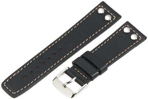 Custom Leather Watch Straps ZC-22RIV-BLACK
